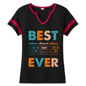 Musician Guitarist Best Dad Ever Father's Day Ladies Halftime Notch Neck Tee