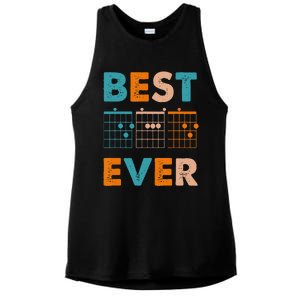 Musician Guitarist Best Dad Ever Father's Day Ladies PosiCharge Tri-Blend Wicking Tank