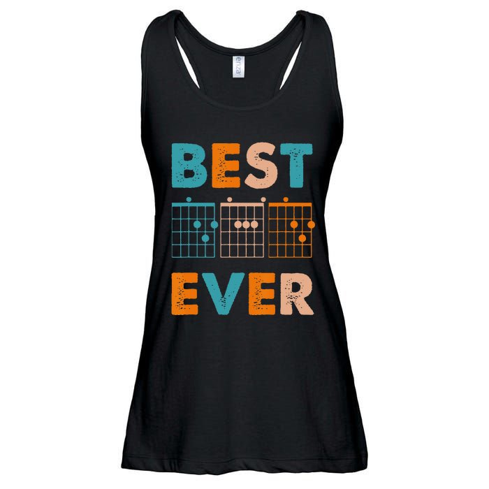 Musician Guitarist Best Dad Ever Father's Day Ladies Essential Flowy Tank