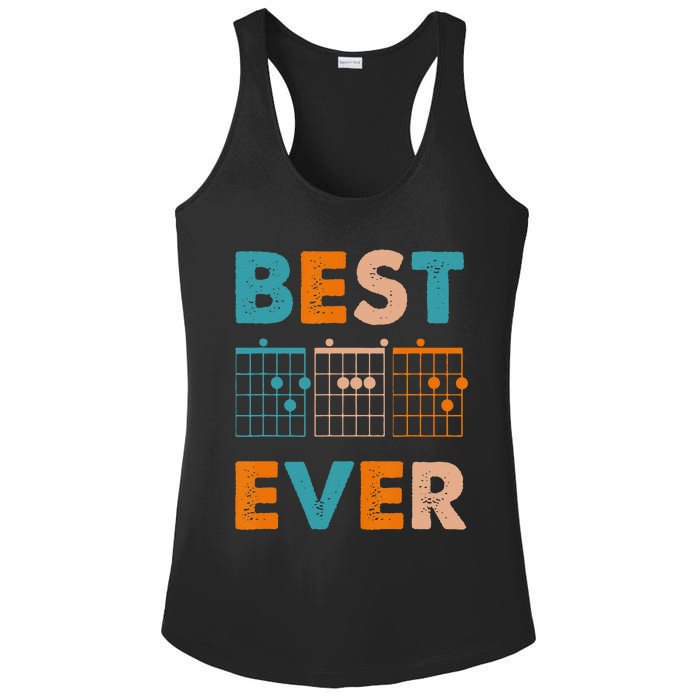 Musician Guitarist Best Dad Ever Father's Day Ladies PosiCharge Competitor Racerback Tank