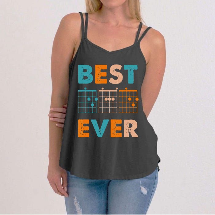 Musician Guitarist Best Dad Ever Father's Day Women's Strappy Tank