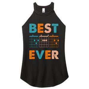 Musician Guitarist Best Dad Ever Father's Day Women's Perfect Tri Rocker Tank