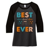 Musician Guitarist Best Dad Ever Father's Day Women's Tri-Blend 3/4-Sleeve Raglan Shirt