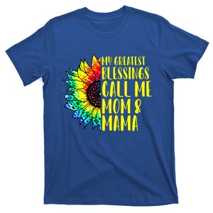 My Greatest Blessings Call Me Mom Mama Sunflower Tie Dye Gift T-Shirt