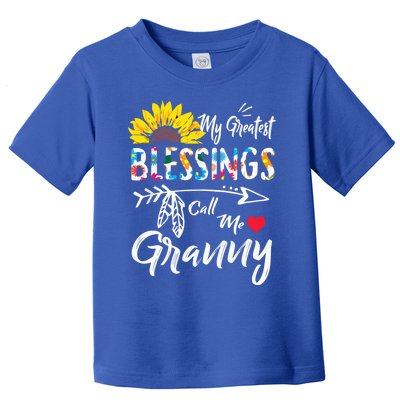 My Greatest Blessings Call Me Granny Sunflower Gift Toddler T-Shirt