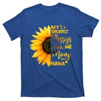 My Greatest Blessings Call Me Mom And Nana Family Sunflower Gift T-Shirt