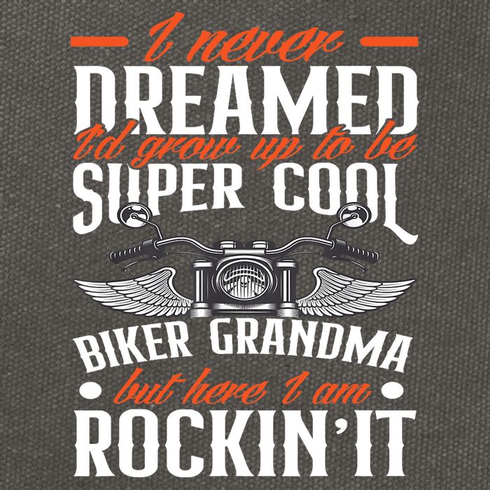 Motorcycle Grandma Biker Grandmother Funny Motorcycle Cotton Canvas Backpack