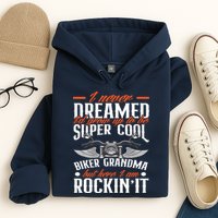 Motorcycle Grandma Biker Grandmother Funny Motorcycle Hoodie