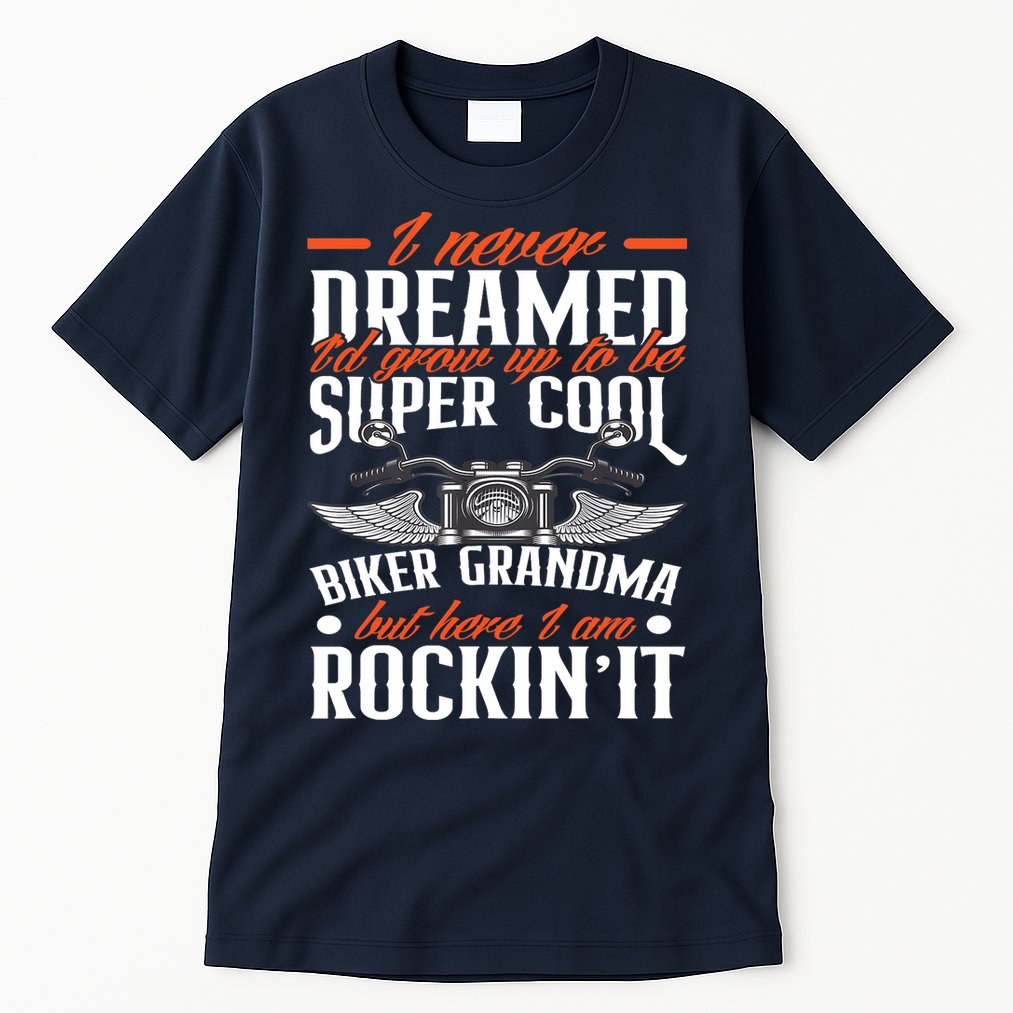 Motorcycle Grandma Biker Grandmother Funny Motorcycle Tall T-Shirt