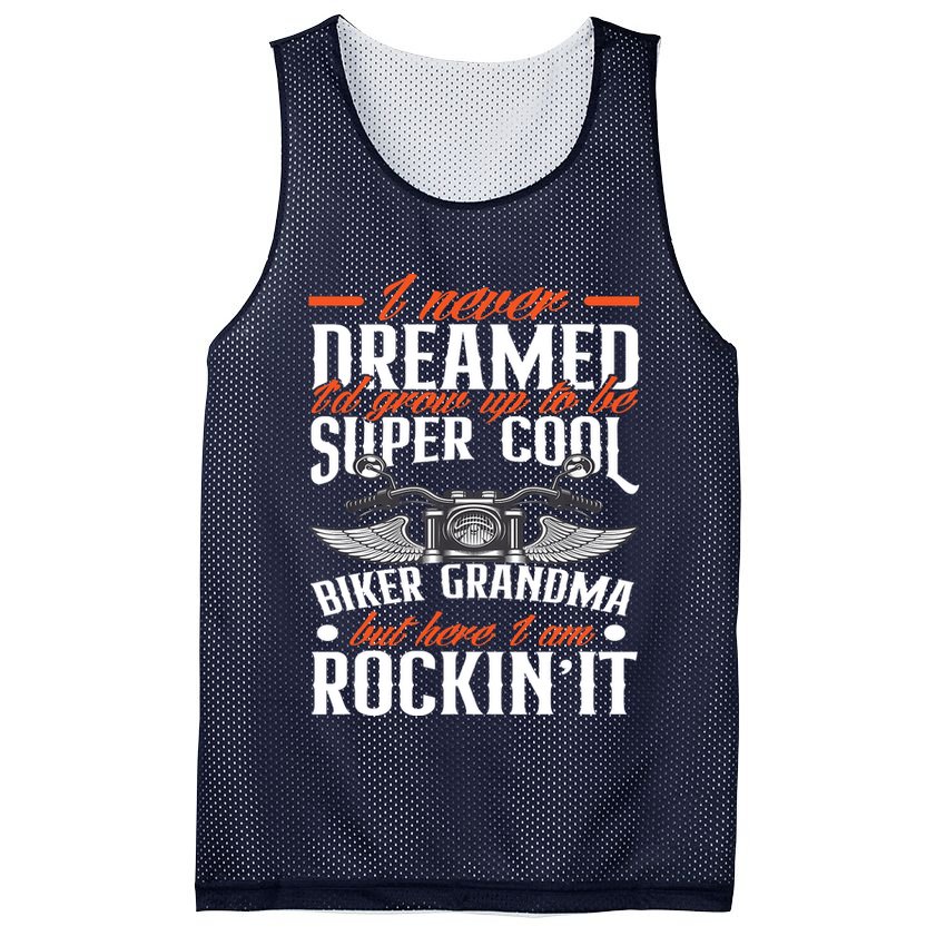 Motorcycle Grandma Biker Grandmother Funny Motorcycle Mesh Reversible Basketball Jersey Tank