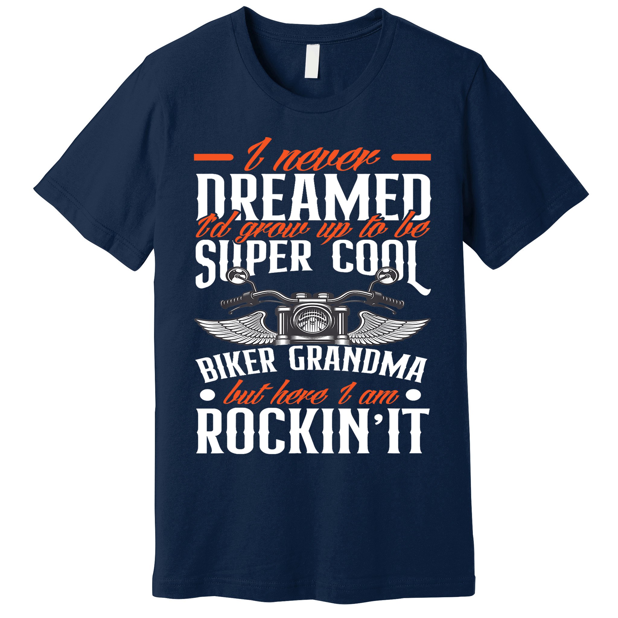Motorcycle Grandma Biker Grandmother Funny Motorcycle Premium T-Shirt