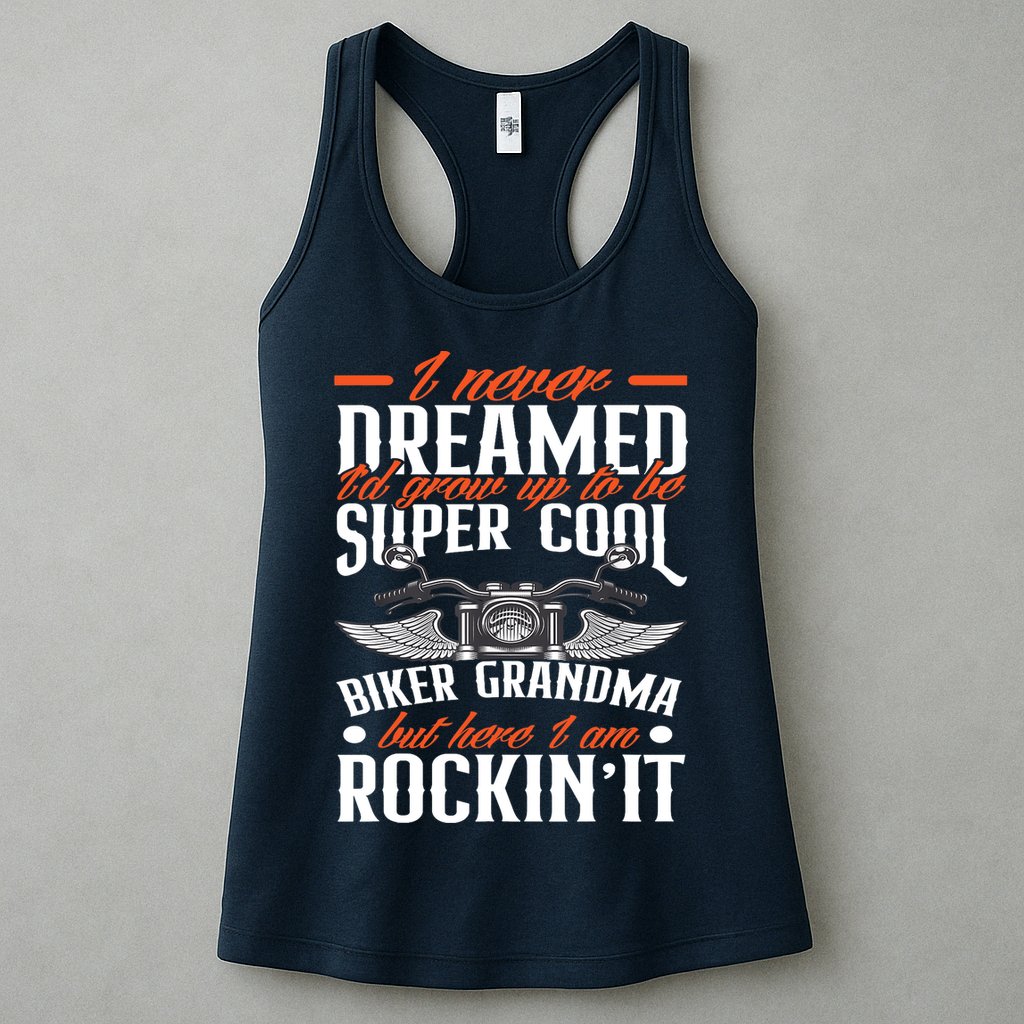 Motorcycle Grandma Biker Grandmother Funny Motorcycle Womens Tank Top