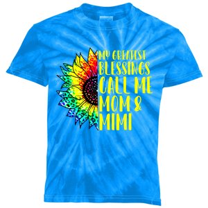 My Greatest Blessings Call Me Mom Mimi Sunflower Tie Dye Meaningful Gift Kids Tie-Dye T-Shirt