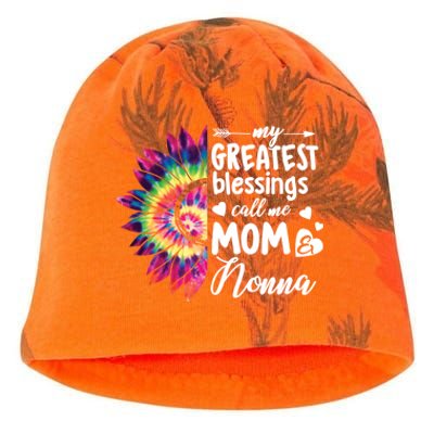 My Greatest Blessings Call Me Nonna Sunflower Funny Gift Kati - Camo Knit Beanie