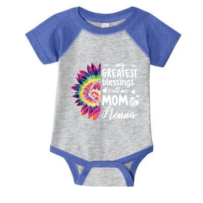 My Greatest Blessings Call Me Nonna Sunflower Funny Gift Infant Baby Jersey Bodysuit