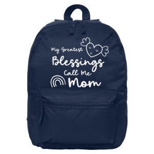 My Greatest Blessing Call Me Mom Cute Gift 16 in Basic Backpack