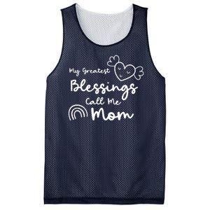 My Greatest Blessing Call Me Mom Cute Gift Mesh Reversible Basketball Jersey Tank