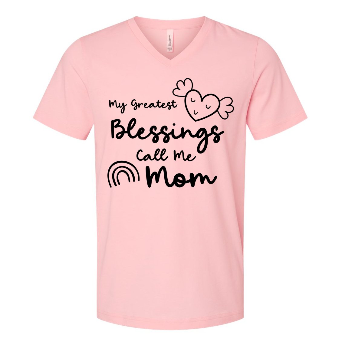 My Greatest Blessing Call Me Mom Cute Gift V-Neck T-Shirt