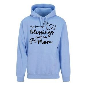 My Greatest Blessing Call Me Mom Cute Gift Unisex Surf Hoodie