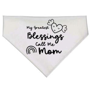 My Greatest Blessing Call Me Mom Cute Gift USA-Made Doggie Bandana