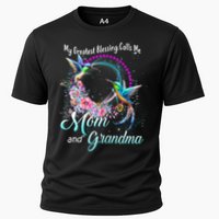 My Greatest Blessing Calls Me Mom And Grandma Hummingbirds Gift Cooling Performance Crew T-Shirt