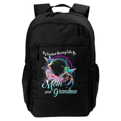 My Greatest Blessing Calls Me Mom And Grandma Hummingbirds Gift Backpack