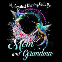 My Greatest Blessing Calls Me Mom And Grandma Hummingbirds Gift Flatbill Hat