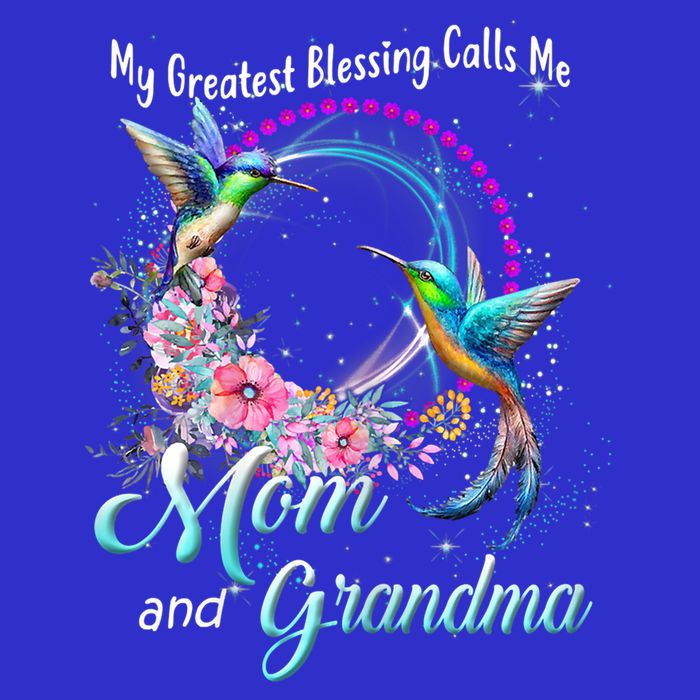 My Greatest Blessing Calls Me Mom And Grandma Hummingbirds Gift 16 in Basic Backpack