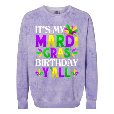 Mardi Gras Birthday Party Yall Mardi Gras Meaningful Gift Colorblast Crewneck Sweatshirt