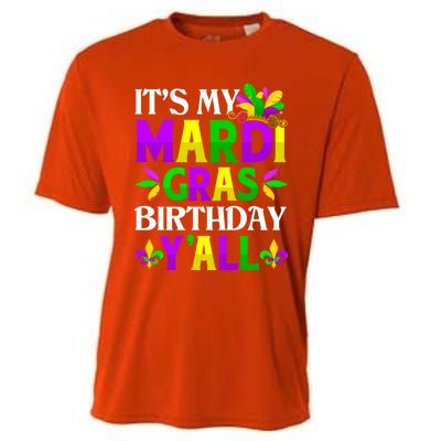 Mardi Gras Birthday Party Yall Mardi Gras Meaningful Gift Cooling Performance Crew T-Shirt