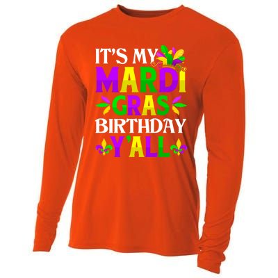 Mardi Gras Birthday Party Yall Mardi Gras Meaningful Gift Cooling Performance Long Sleeve Crew