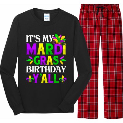 Mardi Gras Birthday Party Yall Mardi Gras Meaningful Gift Long Sleeve Pajama Set