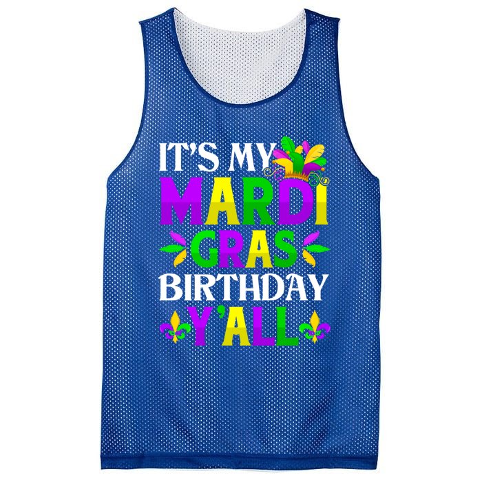 Mardi Gras Birthday Party Yall Mardi Gras Meaningful Gift Mesh Reversible Basketball Jersey Tank