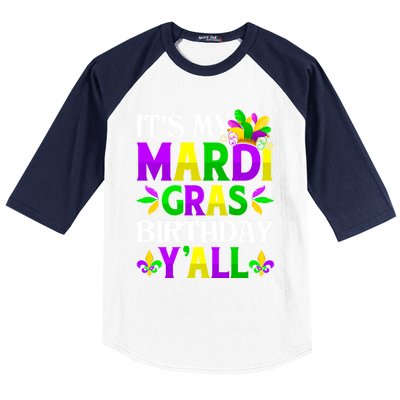 Mardi Gras Birthday Party Yall Mardi Gras Meaningful Gift Baseball Sleeve Shirt