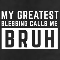 My Greatest Blessing Calls Me Bruh Funny Tee 7 Panel Mesh Trucker Snapback Hat