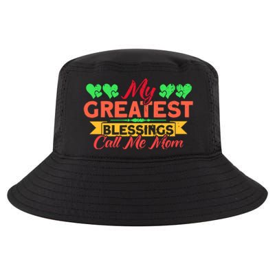 My Greatest Blessings Call Me Mom Vintage Mother Gift Cool Comfort Performance Bucket Hat