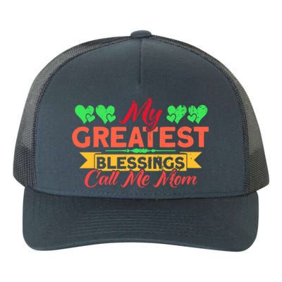 My Greatest Blessings Call Me Mom Vintage Mother Gift Yupoong Adult 5-Panel Trucker Hat