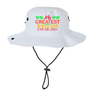 My Greatest Blessings Call Me Mom Vintage Mother Gift Legacy Cool Fit Booney Bucket Hat