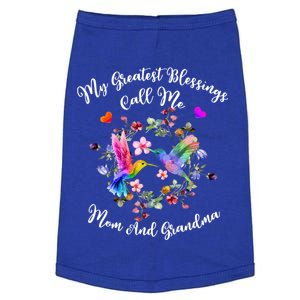 My Greatest Blessing Call Me Mom And Grandma Hummingbird Gift Doggie Tank