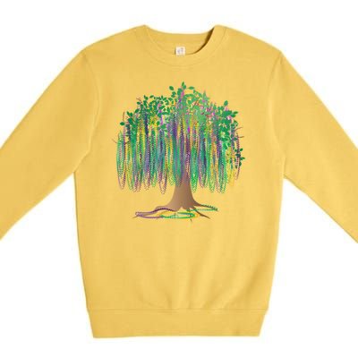 Mardi Gras Beaded Tree Premium Crewneck Sweatshirt