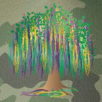 Mardi Gras Beaded Tree Legacy Tie Dye Trucker Hat