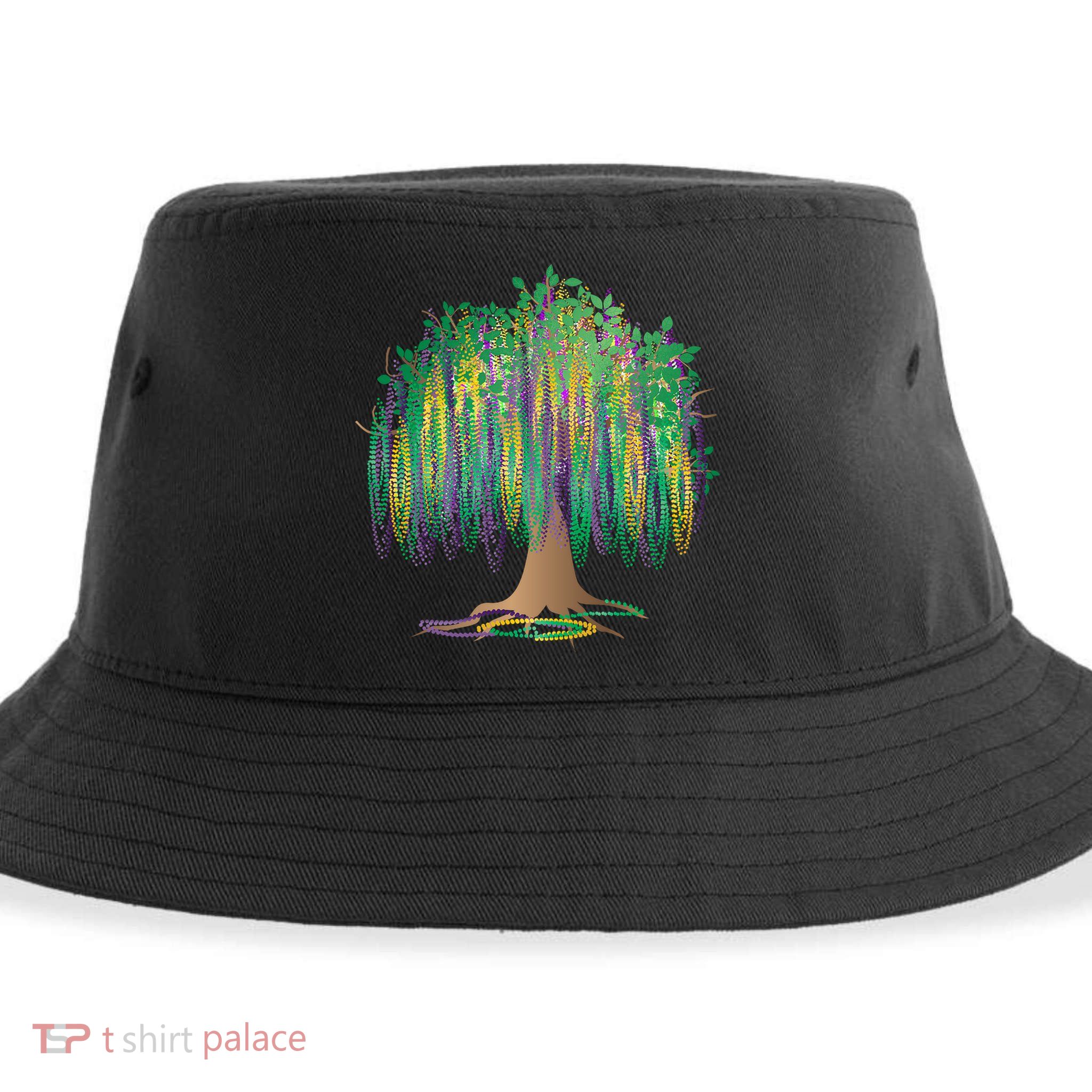 Mardi Gras Beaded Tree Sustainable Bucket Hat