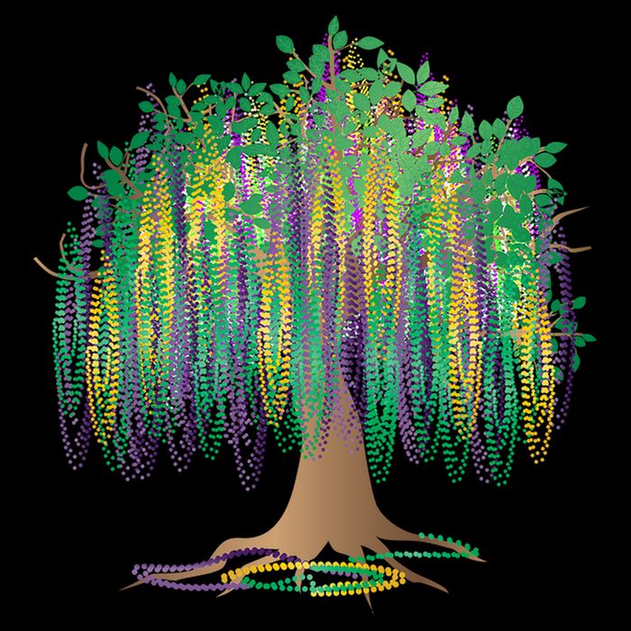 Mardi Gras Beaded Tree Sustainable Bucket Hat
