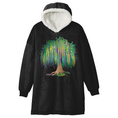 Mardi Gras Beaded Tree Hooded Wearable Blanket