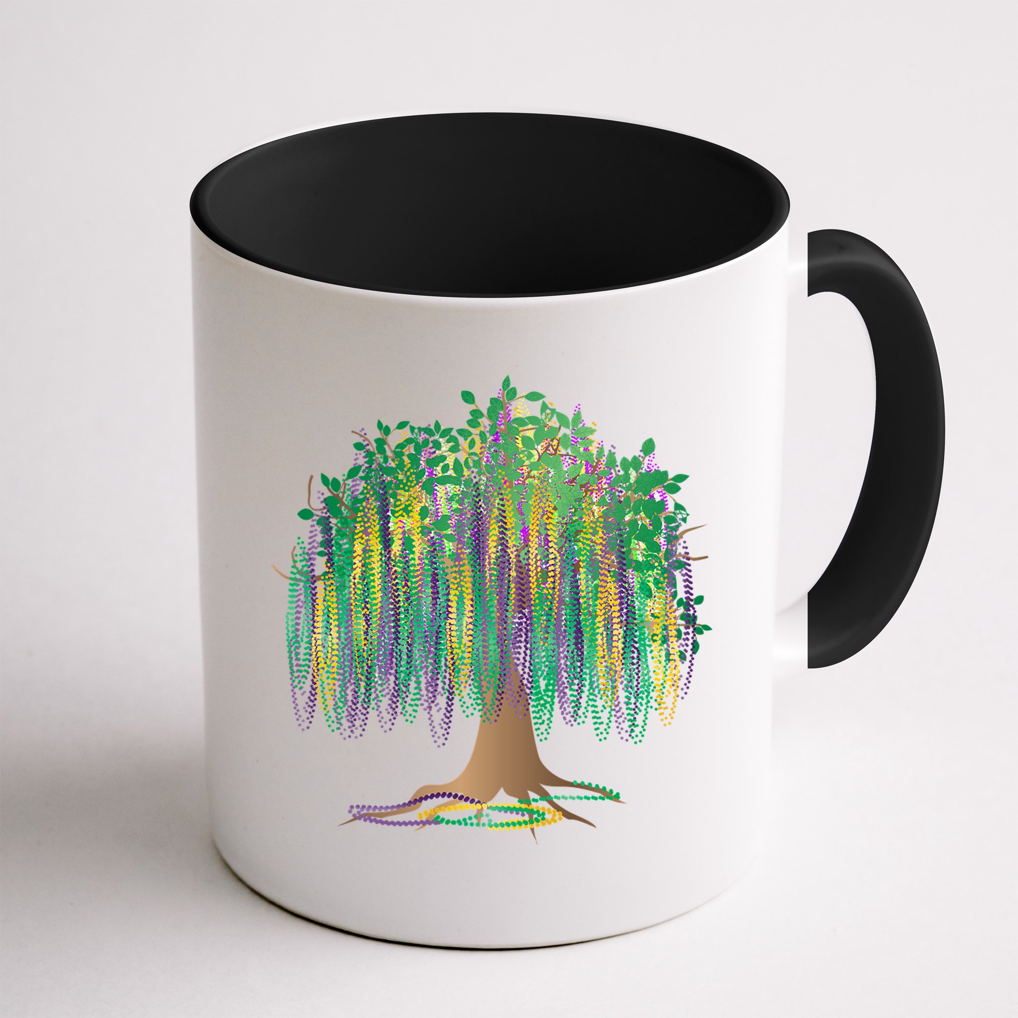 Mardi Gras Beaded Tree Mug