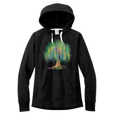 Mardi Gras Beaded Tree Women's Fleece Hoodie