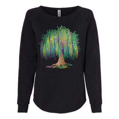 Mardi Gras Beaded Tree Womens California Wash Sweatshirt