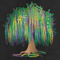 Mardi Gras Beaded Tree 25L Jumbo Tote
