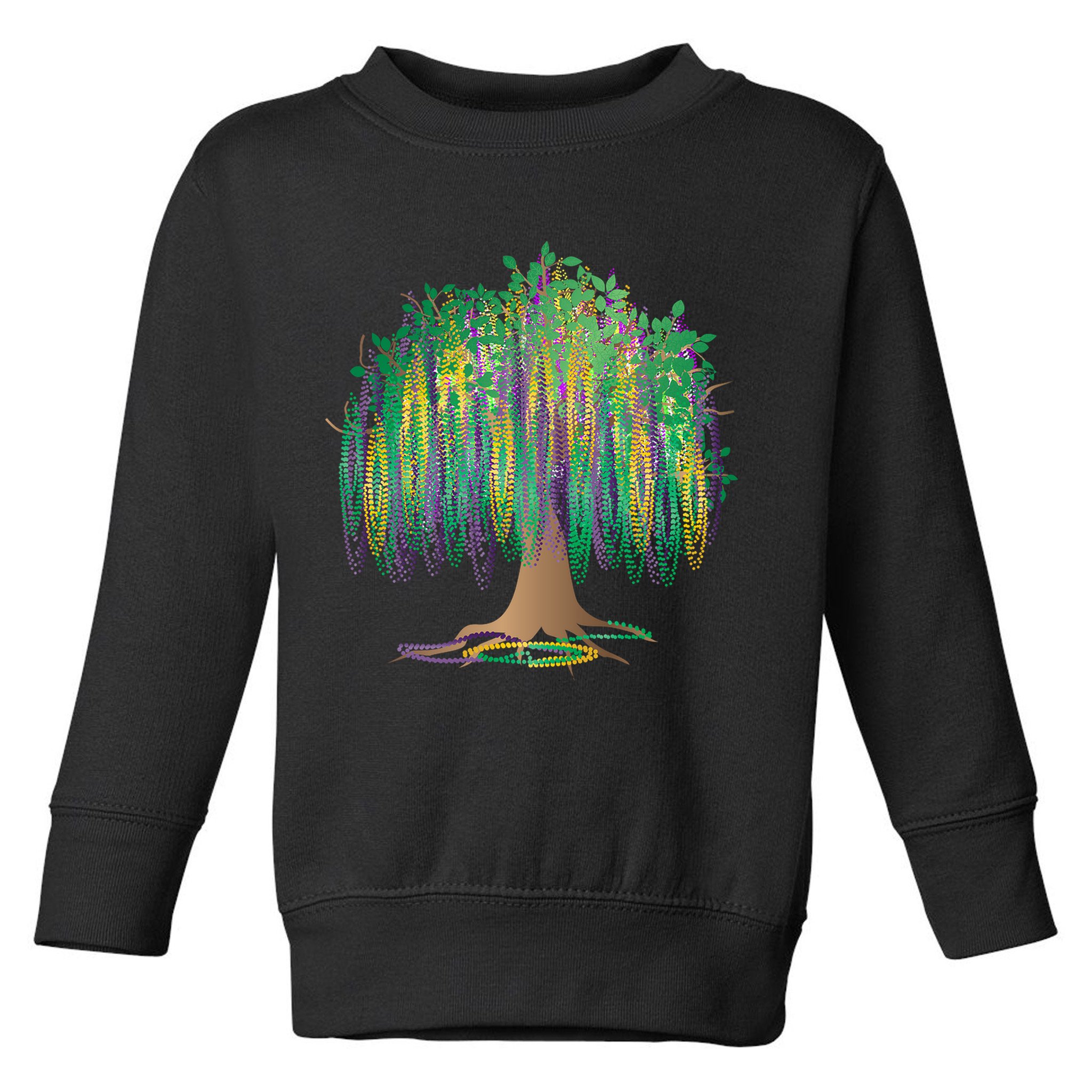 Mardi Gras Beaded Tree Toddler Sweatshirt