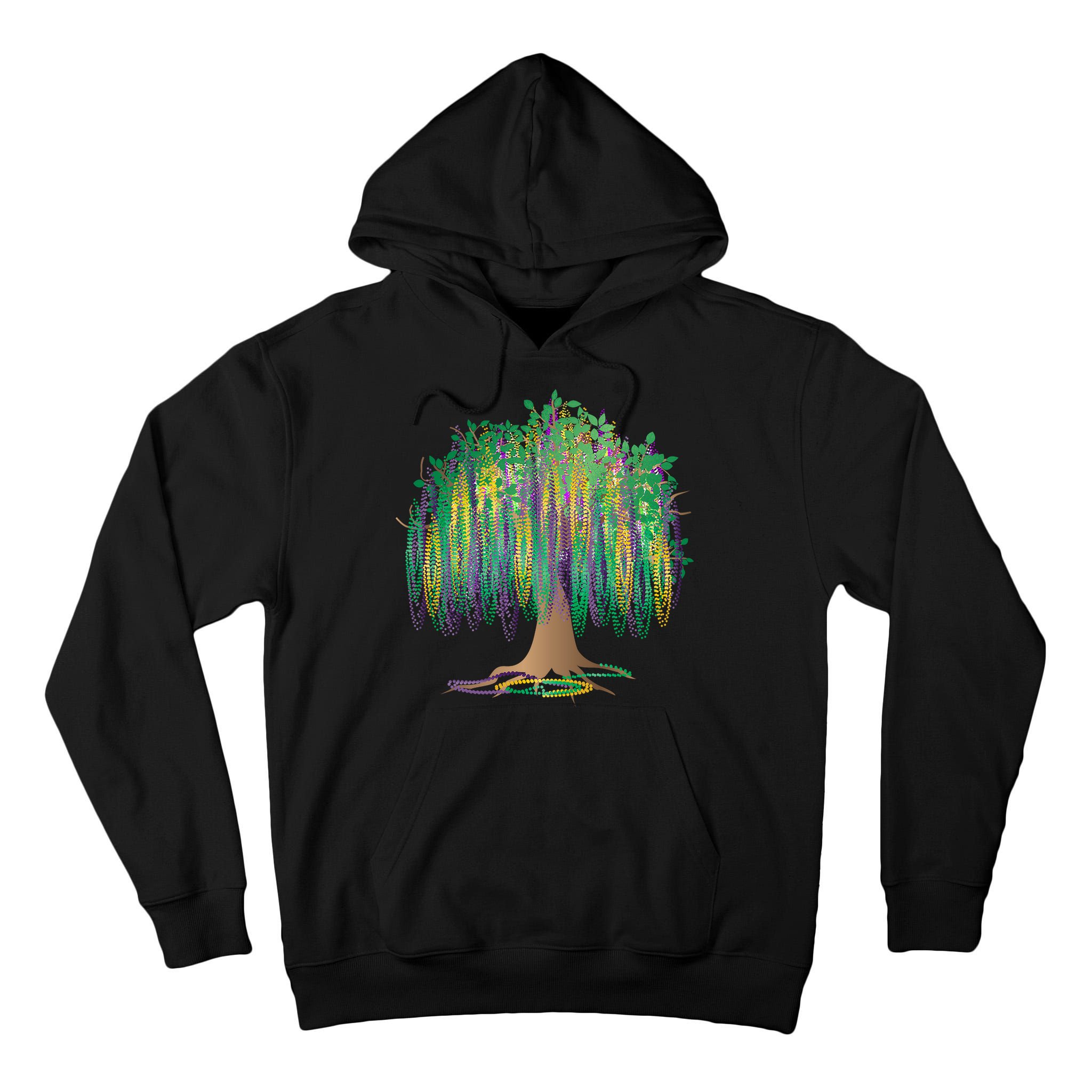 Mardi Gras Beaded Tree Tall Hoodie